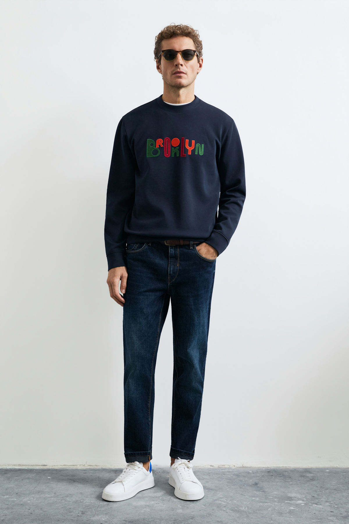 Fınn Erkek Sweatshirt Lacivert - Lufian