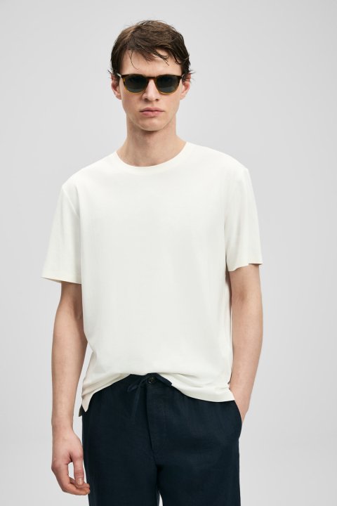 Modern Graphic T- Shirt Whıte - Lufian