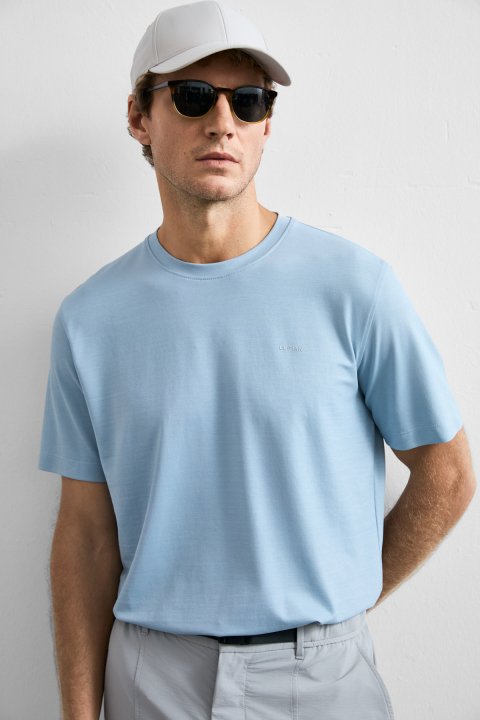 Fınto Modern Graphic T-Shirt Light Blue - Lufian (1)