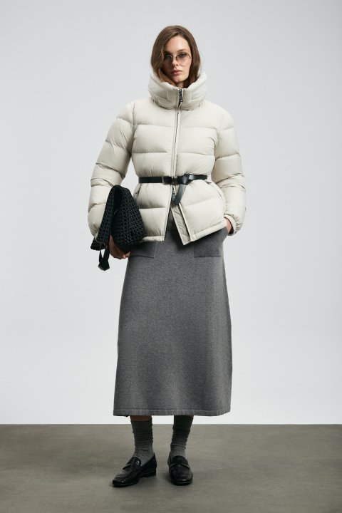 Flash Kaz Tüyü Kadın Mont Ekru - Lufian (1)