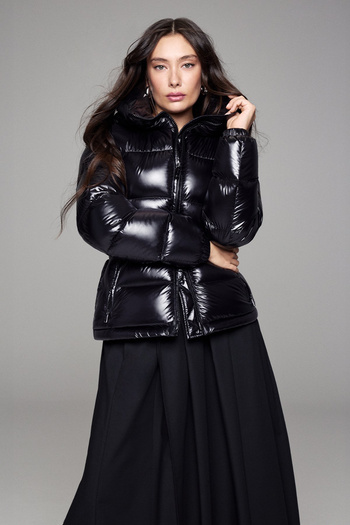 Kaztüyü Woman Coat Black - Lufian