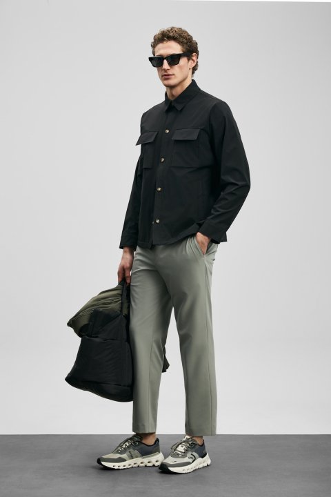 Flex Men's Shirt Jacket Black - LUFIAN (1)
