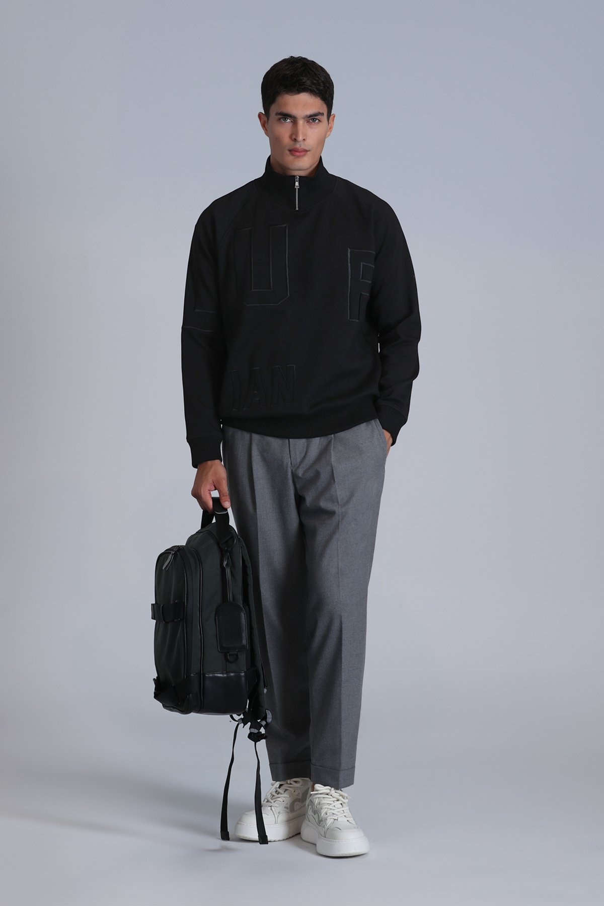 Focus Erkek Sweatshirt Siyah - Lufian (1)