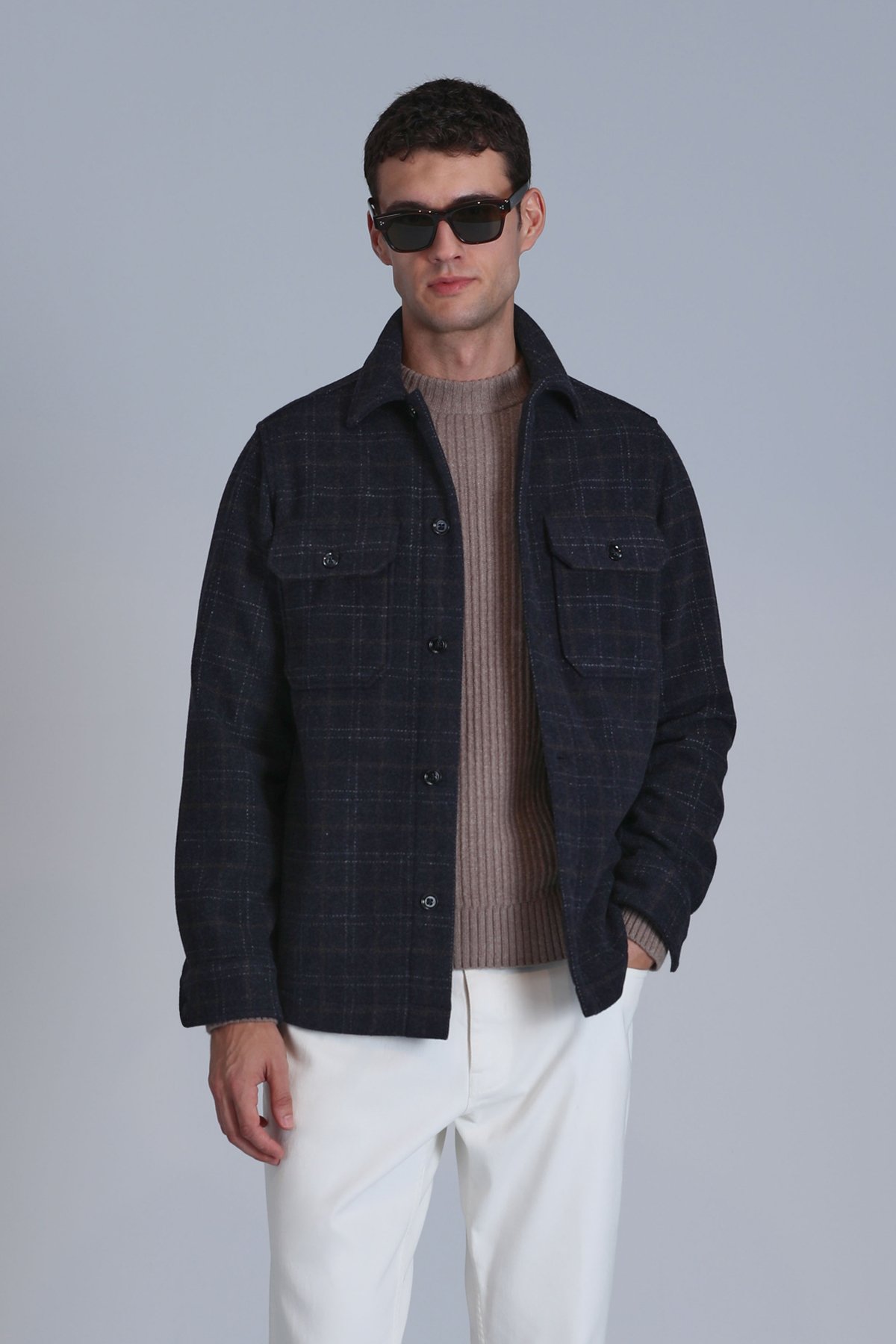 Focus Men's Basic Shirt Slim Fit Anthracite - LUFIAN
