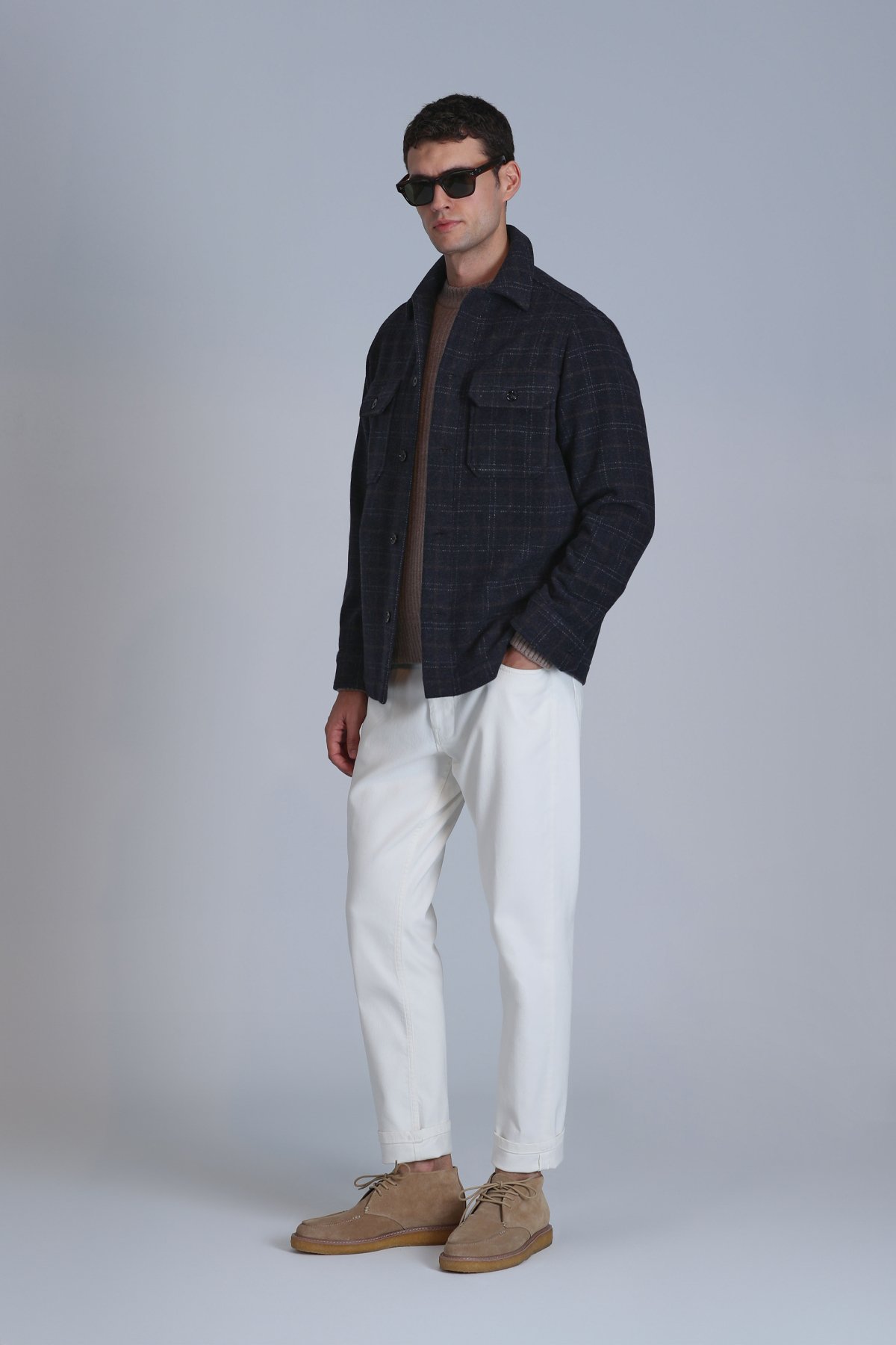 Focus Men's Basic Shirt Slim Fit Anthracite - LUFIAN (1)
