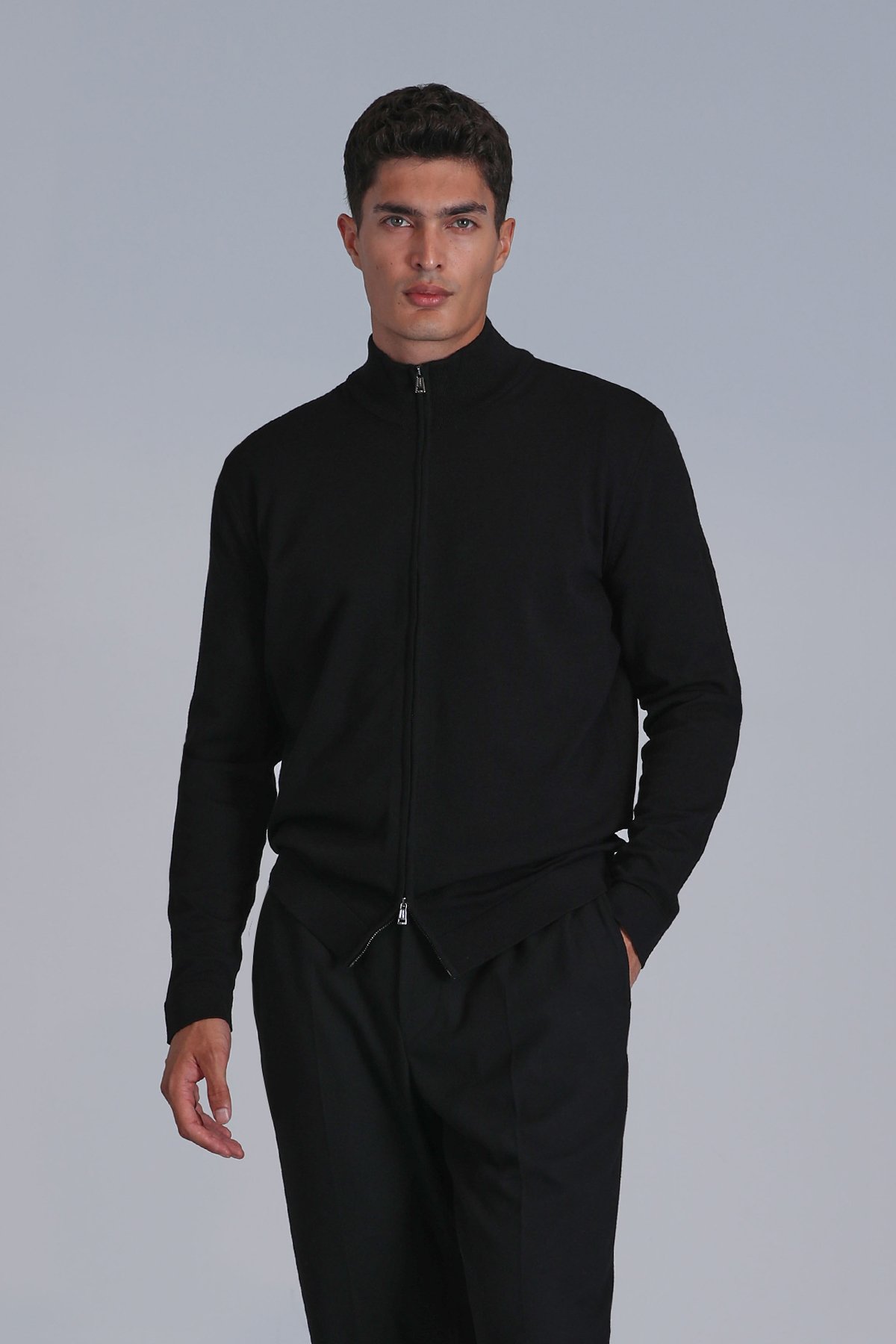 Force Male Cardigan Black - Lufian