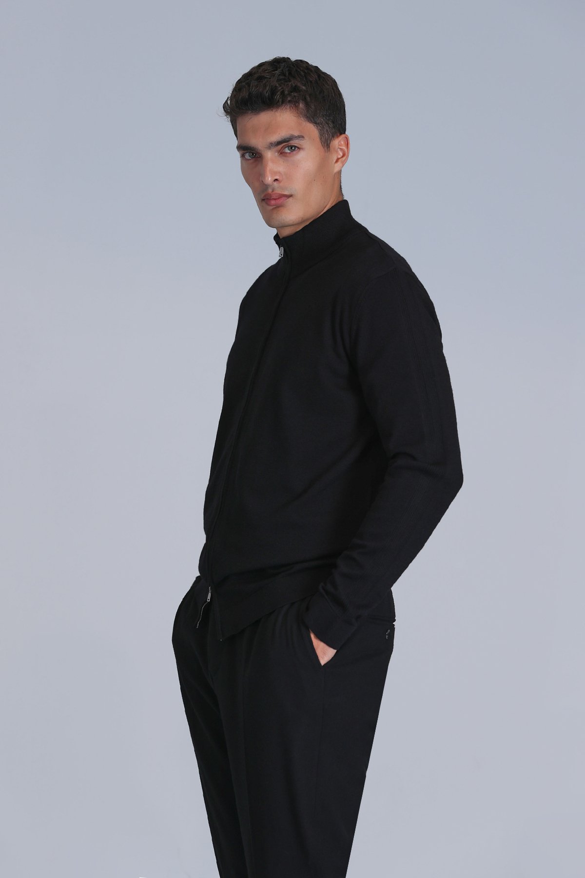 Force Male Cardigan Black - Lufian (1)
