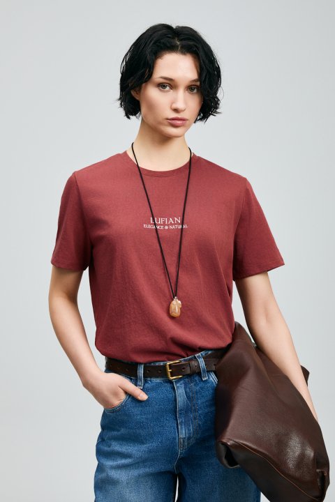 Forest Women's T-Shirt Plum - Lufian