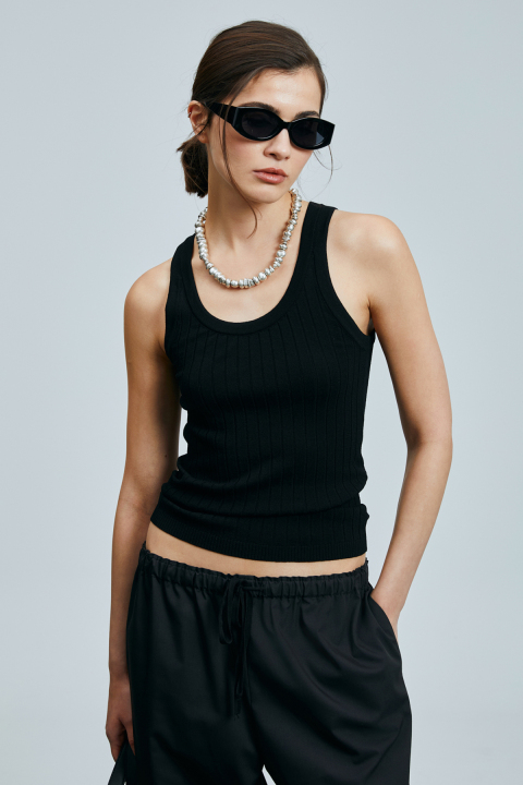 Fors Kadın Rayon Kazak Siyah - Lufian