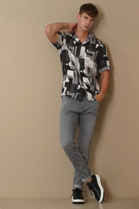 Foster Smart Jean Erkek Pantolon Slim Fit Açık Gri - Lufian