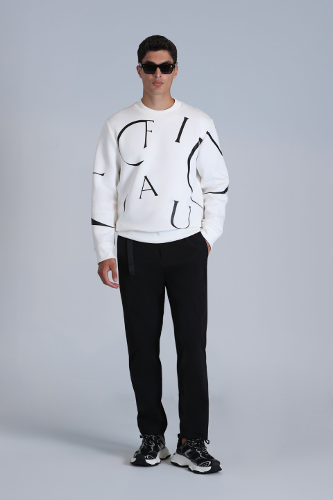 Frank Erkek Sweatshirt Kırık Beyaz - Lufian (1)