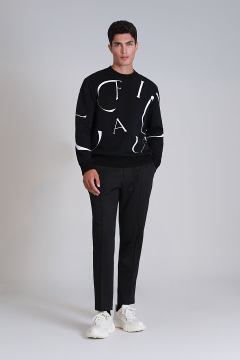 Frank Erkek Sweatshirt Siyah - Lufian (1)