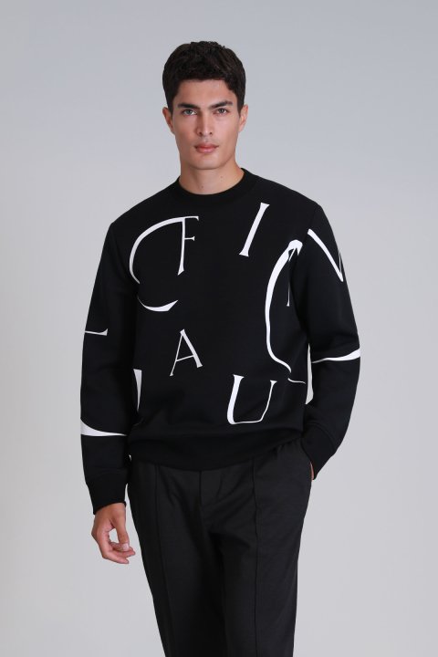 Frank Erkek Sweatshirt Siyah - Lufian