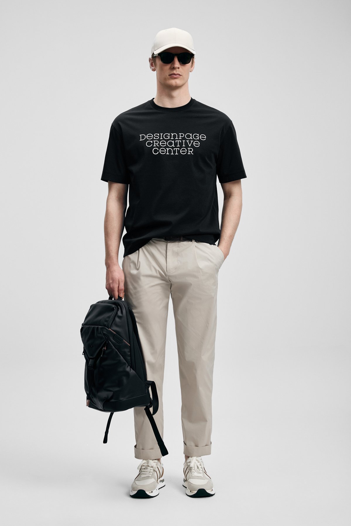 Frank Modern Graphic T-Shirt Black - LUFIAN