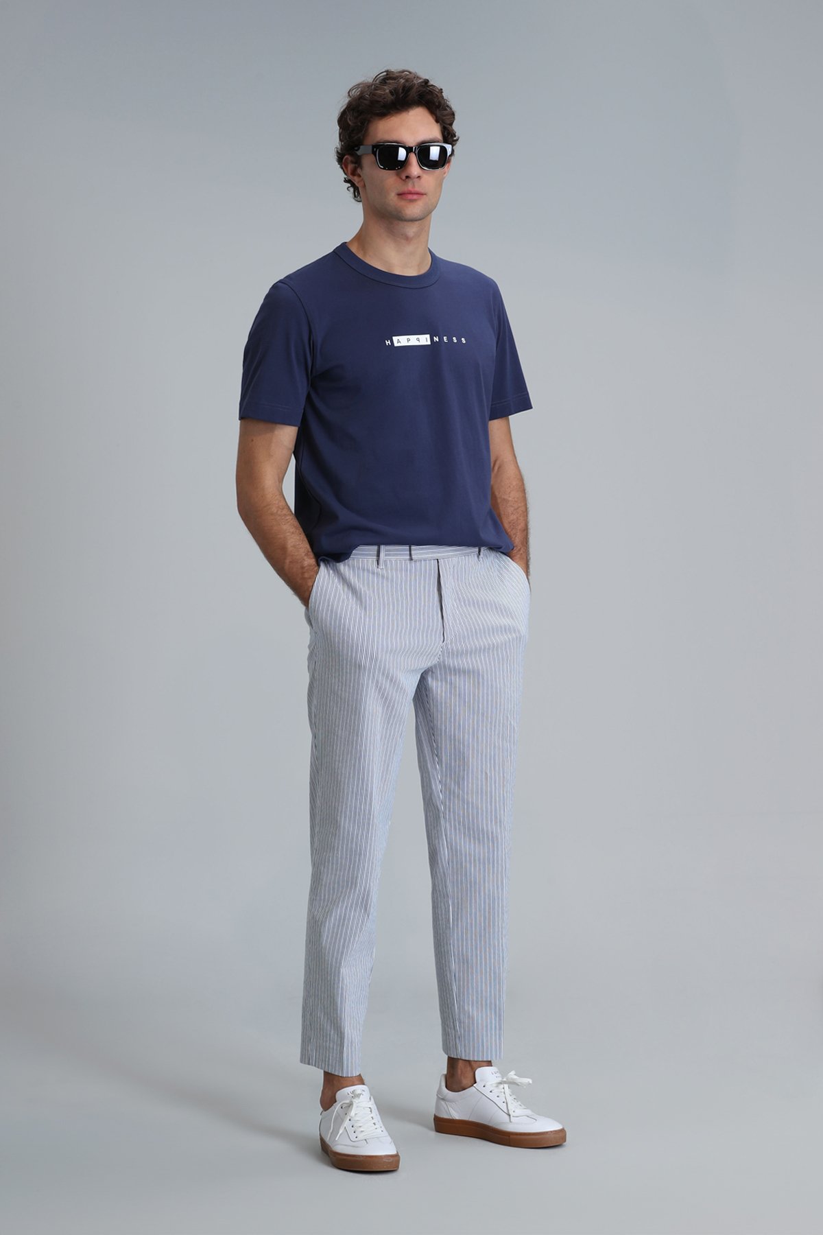 Frank Smart Erkek Chino Pantolon Slim Fit Saks - Lufian