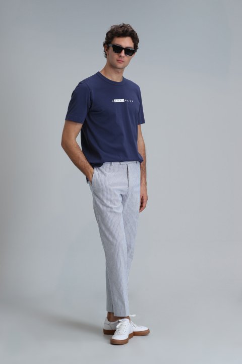 Frank Smart Erkek Chino Pantolon Slim Fit Saks - LUFIAN