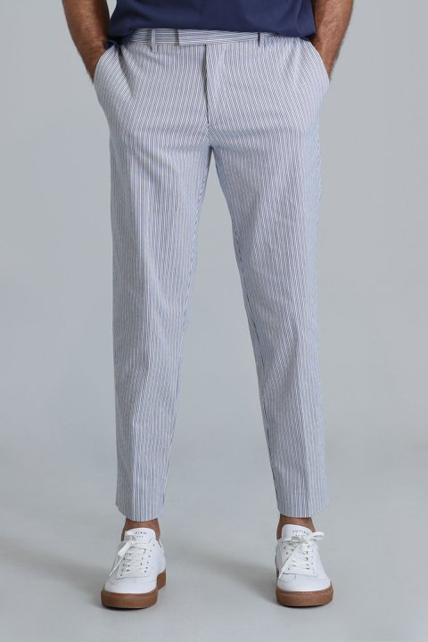 Frank Smart Mens Chino Pants Slım Fıt Sax - Lufian (1)