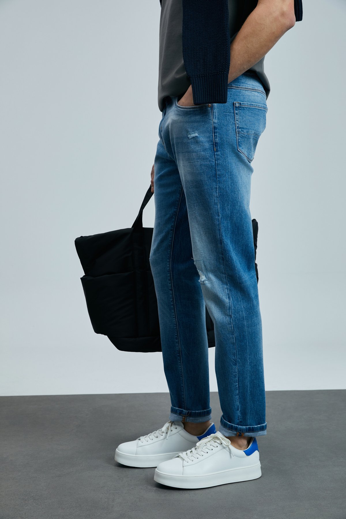 Franz Smart Jean Erkek Pantolon Slim Fit Mavi - Lufian (1)