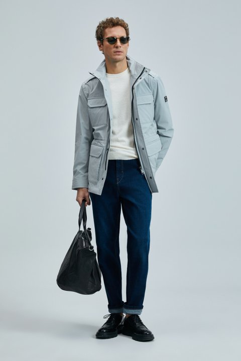 Freddıe Men's Coat Light Grey - Lufian