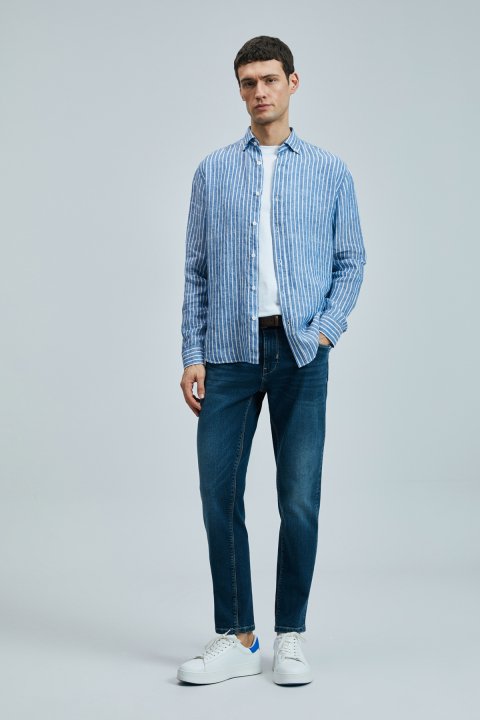 Fredıc Smart Jean Erkek Pantolon Slim Fit Mavi - Lufian