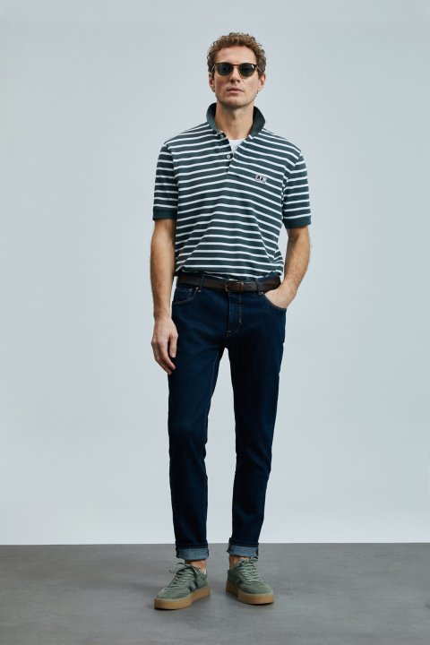 Frencesco Smart Jean Erkek Pantolon Slim Fit Mavi - Lufian