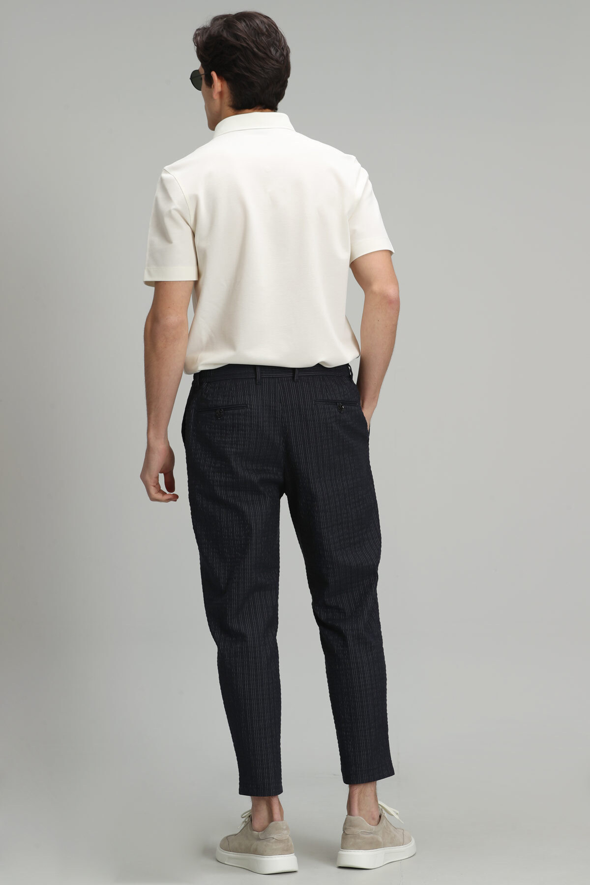 Fres Smart Erkek Chino Pantolon Tailored Fit Lacivert