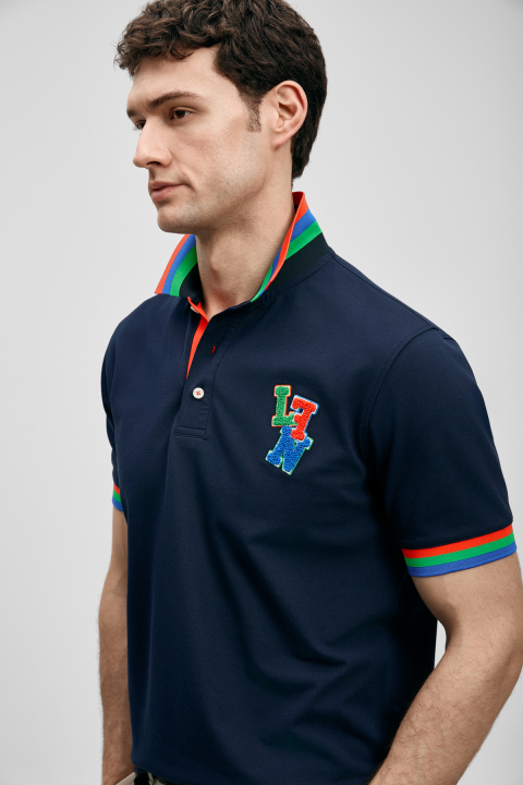Smart Mens Polo T - Shirt Navy - Lufian