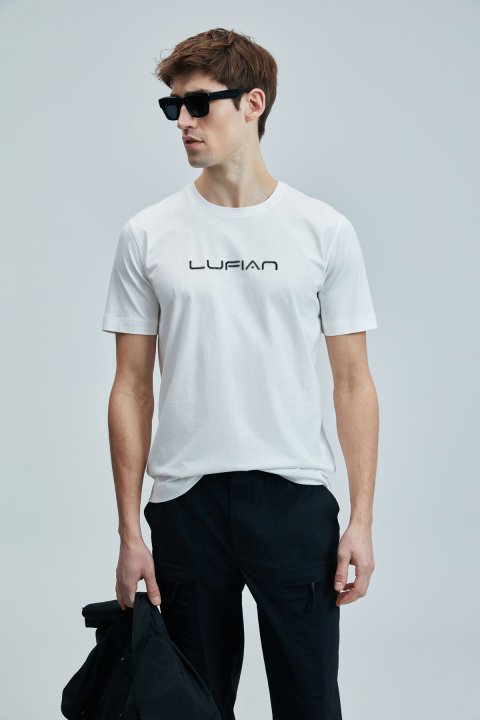 Fusıon Modern Grafik T- Shirt Beyaz - Lufian (1)