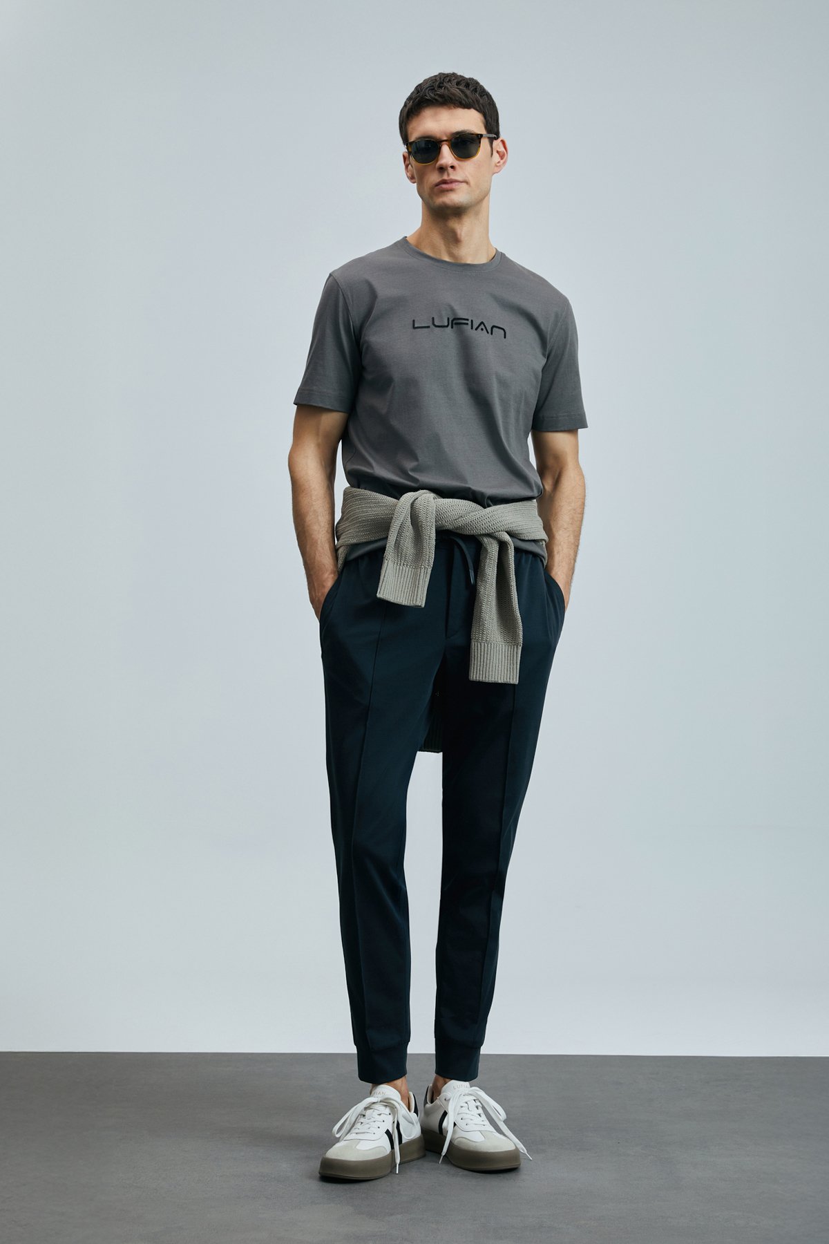 Fusıon Modern Grafik T- Shirt Kahverengi - Lufian (1)