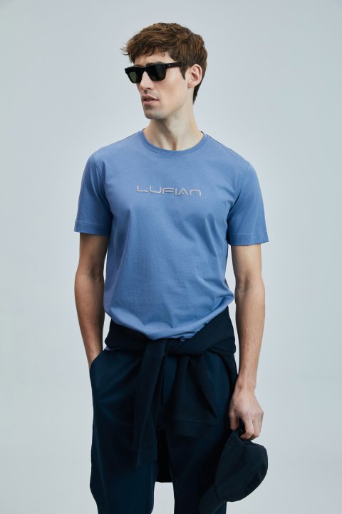 Fusıon Modern Grafik T- Shirt Koyu Lila - Lufian (1)