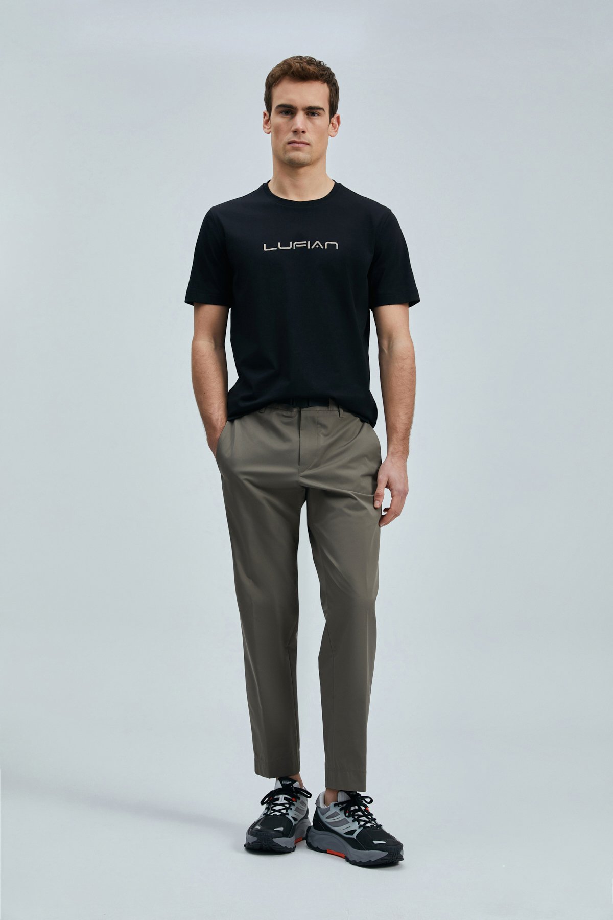 Fusıon Modern Grafik T- Shirt Siyah - Lufian (1)