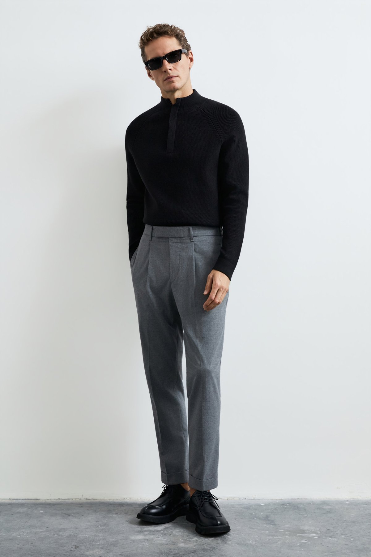 Mens Sweater Black - LUFIAN