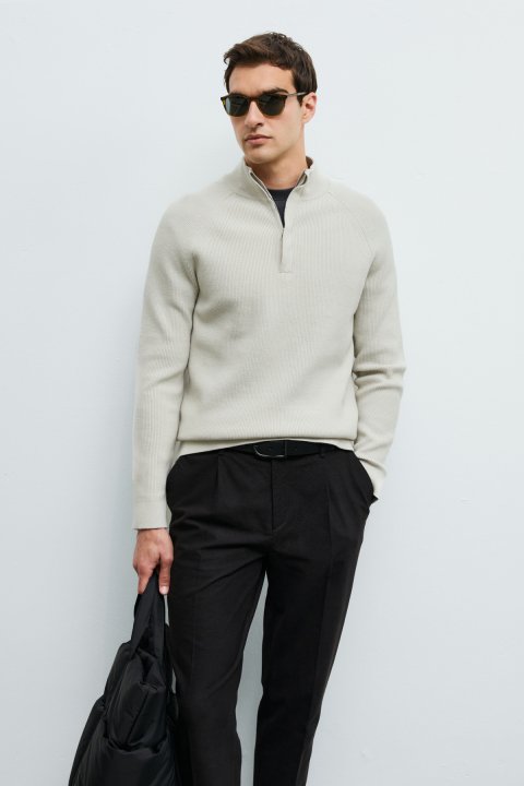 Mens Sweater Stone - LUFIAN