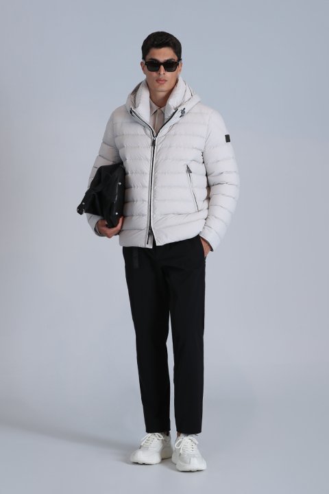 Gabrıel Goose Down Men's Coat Stone - LUFIAN