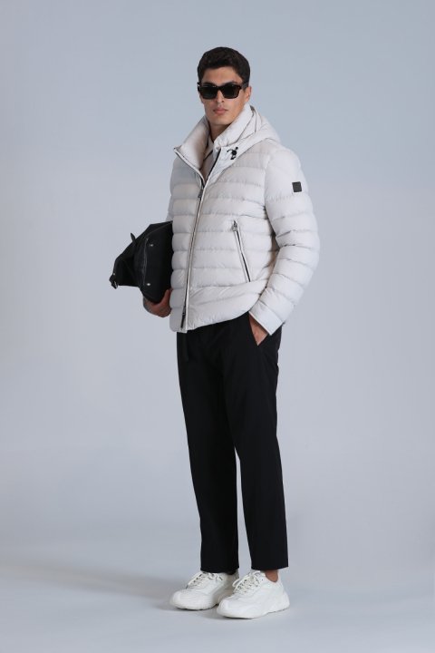 Gabrıel Goose Down Men's Coat Stone - LUFIAN (1)