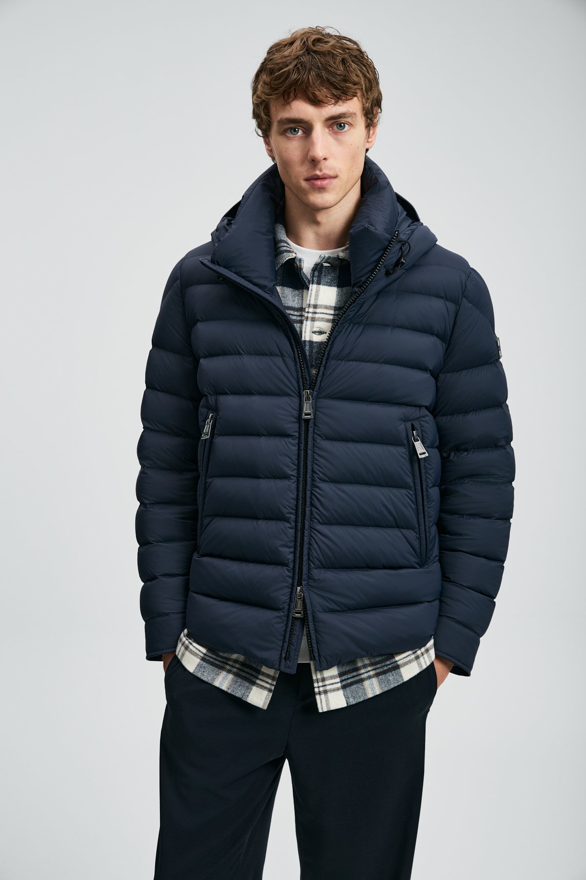 Goose Feather Male Coat Navy - Lufian (1)
