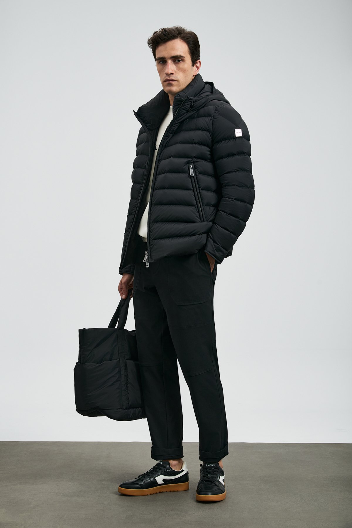 Goose Feather Male Coat Black - Lufian