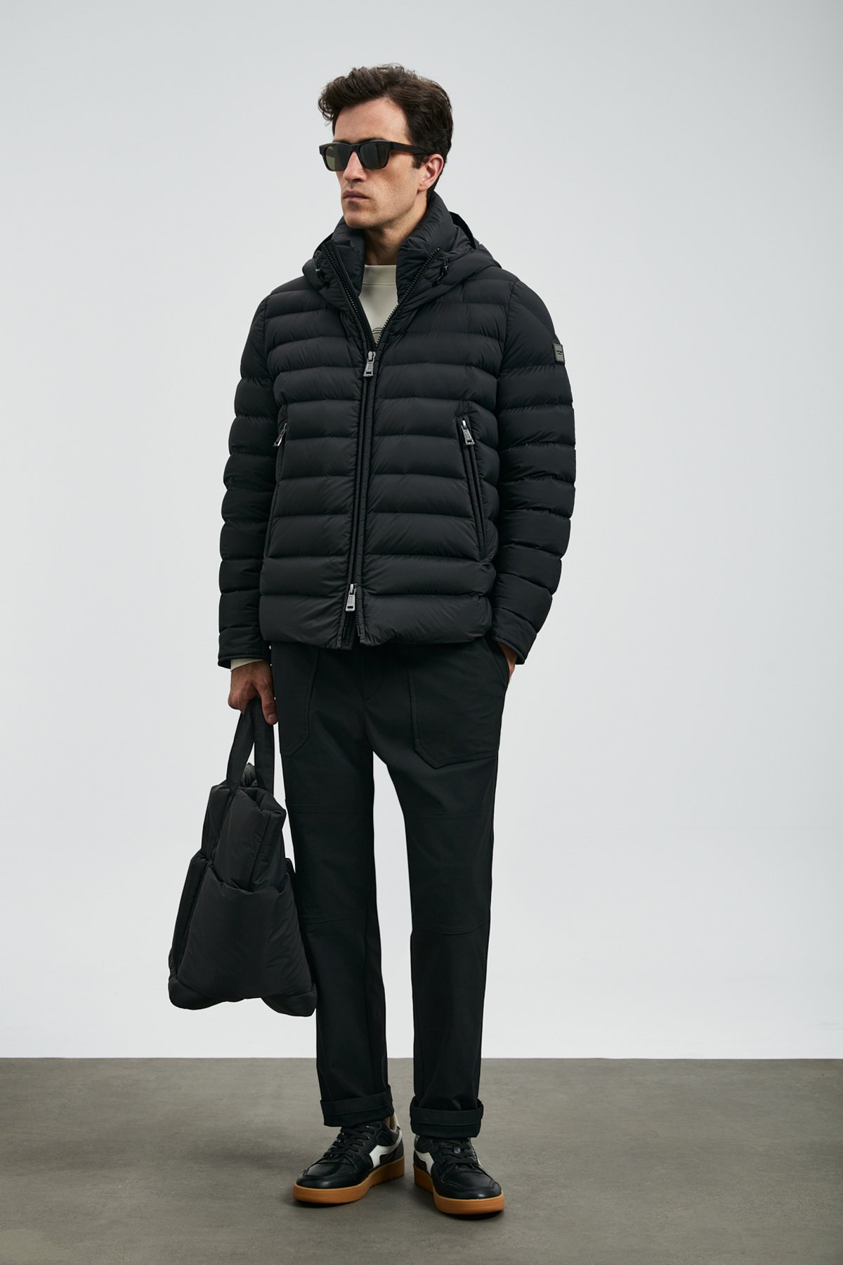 Goose Feather Male Coat Black - Lufian (1)