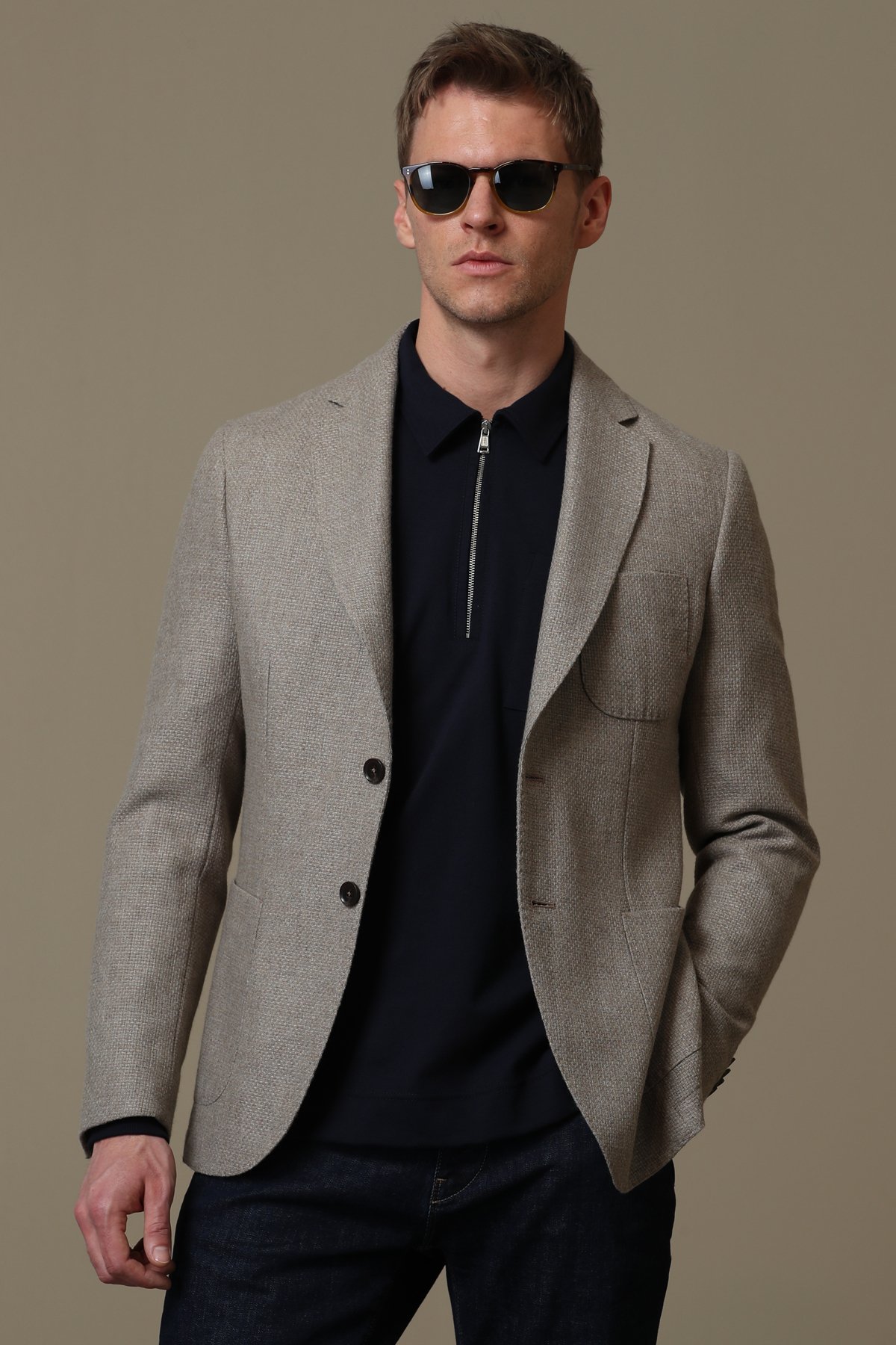 Gabrıel Spor Erkek Blazer Ceket Slim Fit Deve Tüyü - Lufian