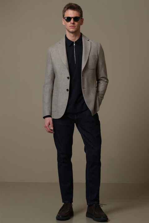 Gabrıel Spor Erkek Blazer Ceket Slim Fit Deve Tüyü - Lufian (1)