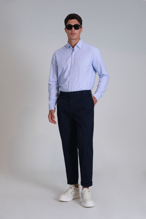 Gabrıel Spor Erkek Chino Pantolon Straight Fit Lacivert - LUFIAN