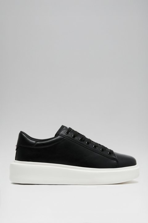 Gage Erkek Deri Sneaker Ayakkabı Siyah - Lufian