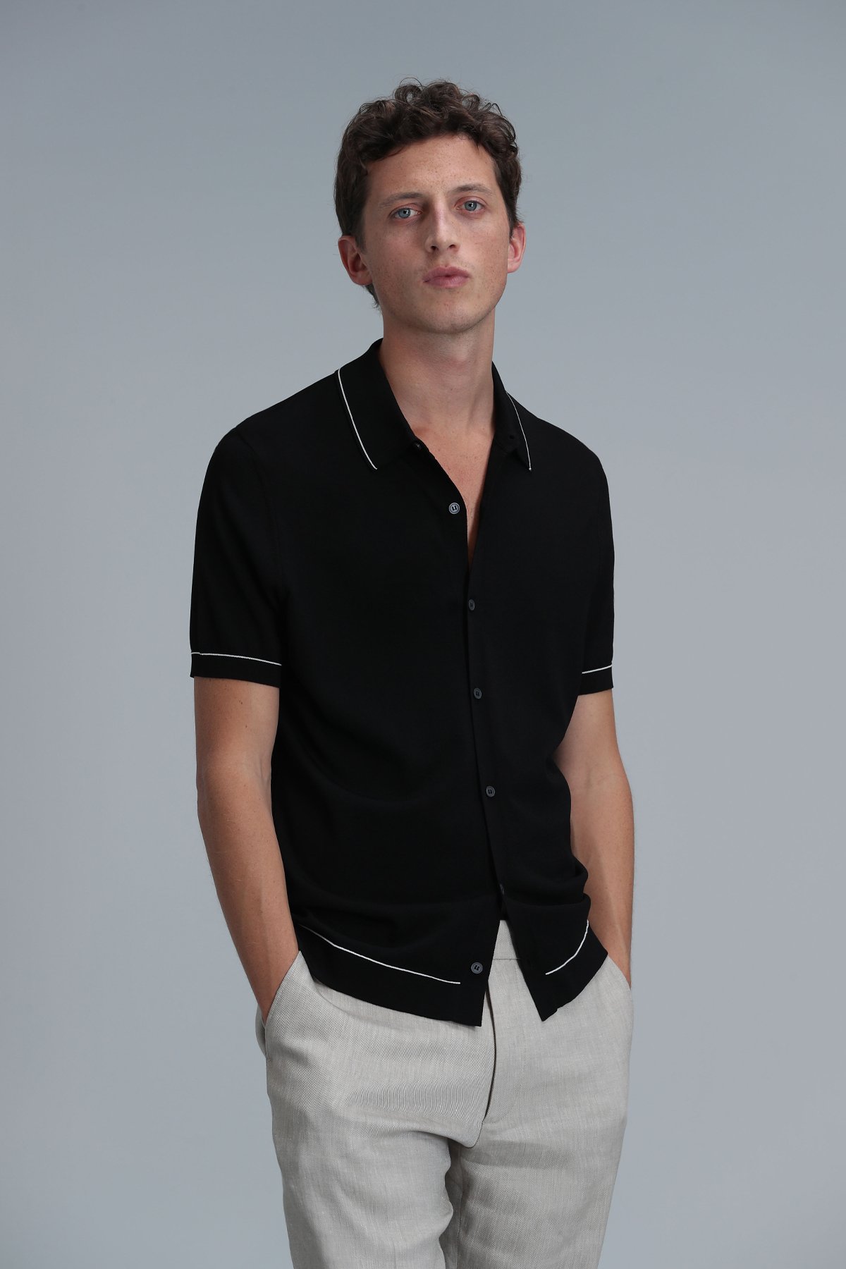 Gaın Erkek Kazak Siyah - Lufian