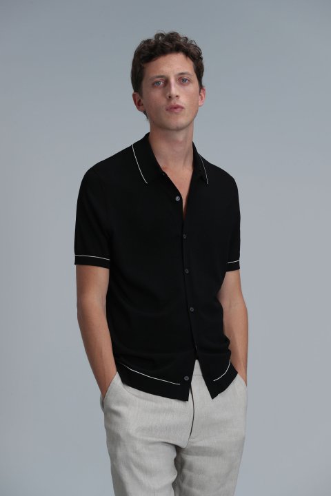 Gaın Erkek Kazak Siyah - Lufian