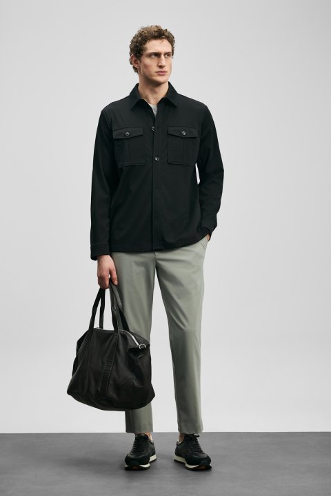 Gary Erkek Gömlek Ceket Siyah - Lufian (1)