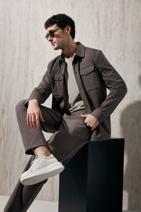 Gary Erkek Gömlek Ceket Toprak - Lufian (1)