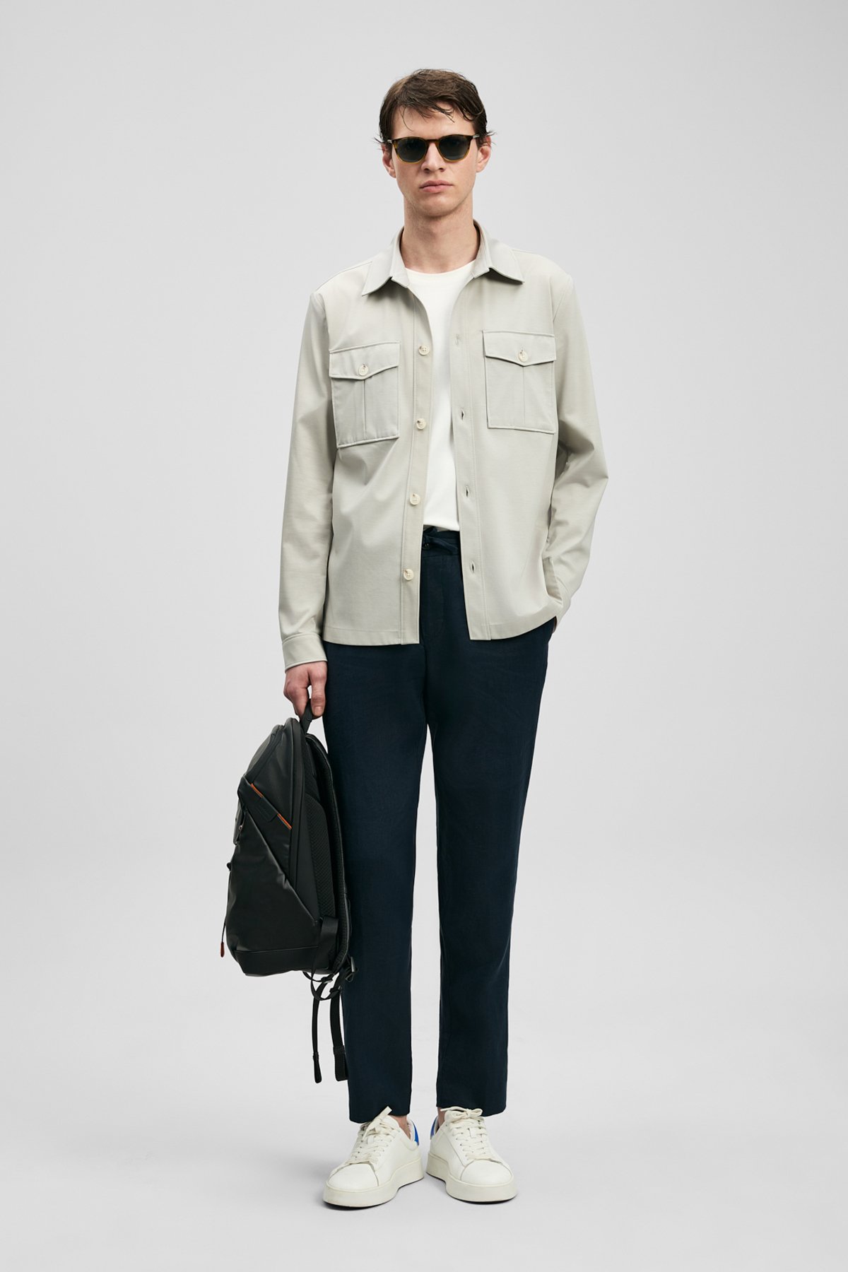 Men's Shırt Jacket Stone - Lufian
