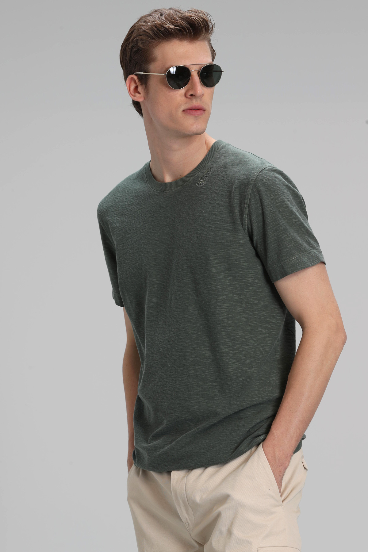 Gavin Erkek Basic Tişört Nefti Yeşil