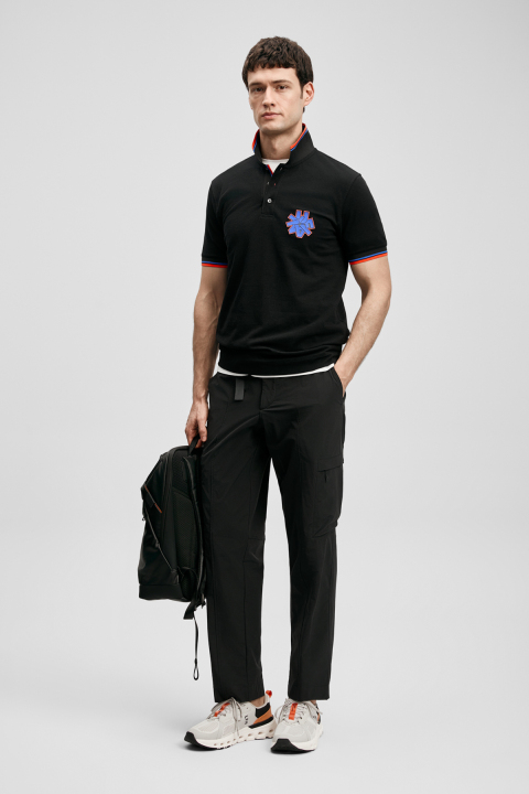 Smart Mens Polo T - Shirt Black - Lufian (1)