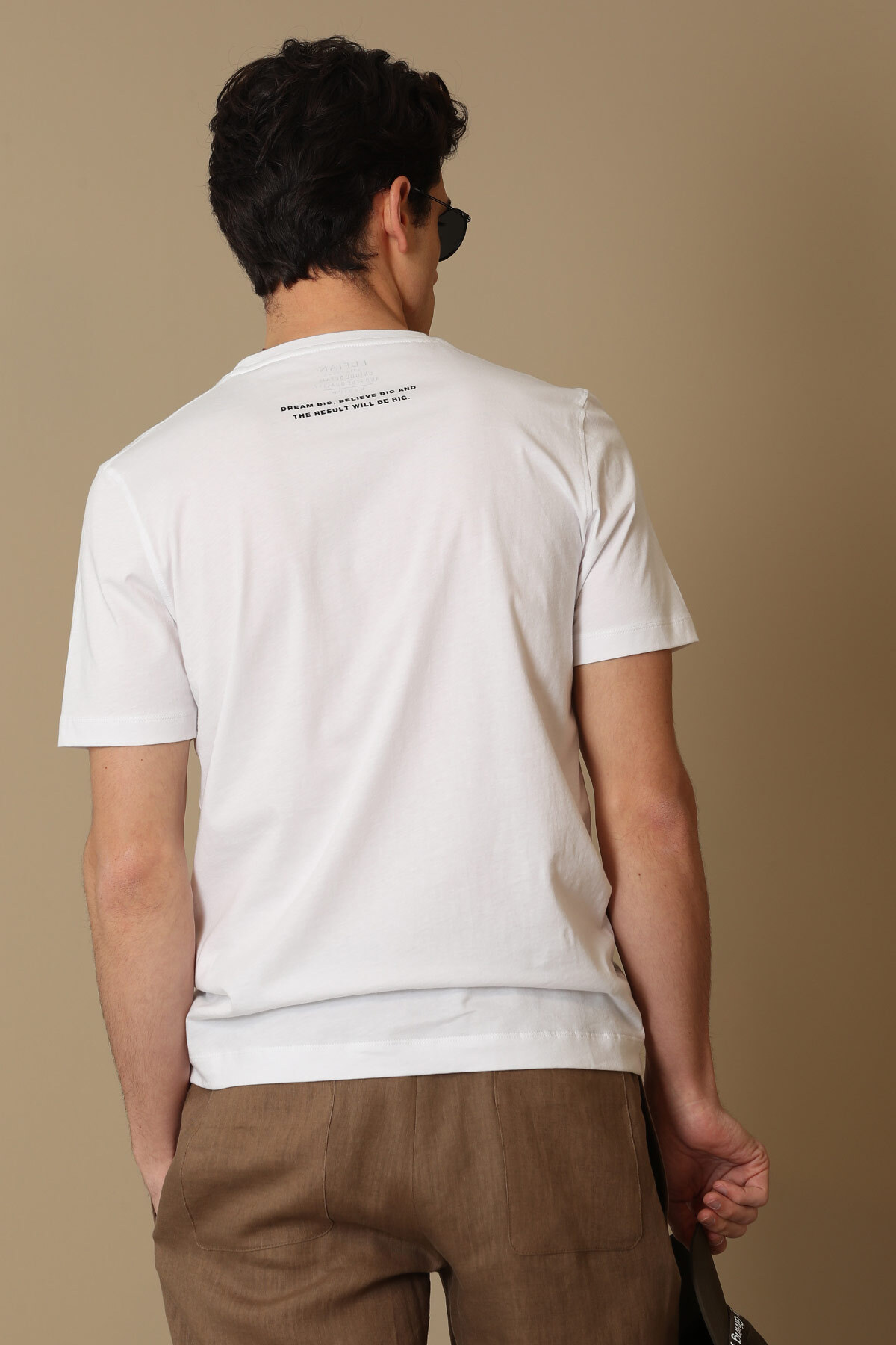 Gena Modern Grafik T- Shirt Beyaz
